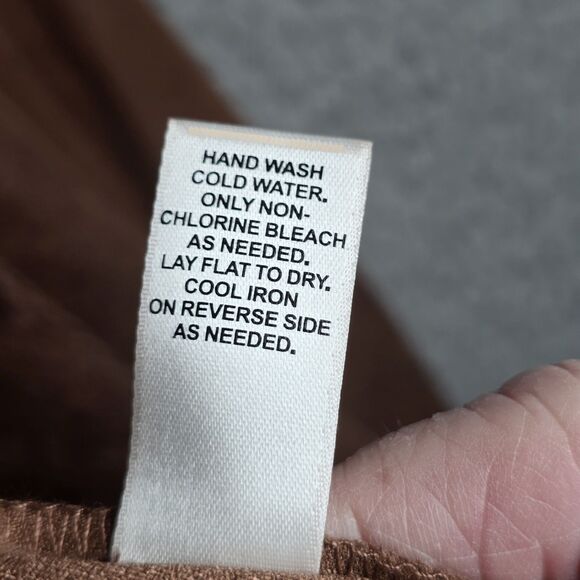 C Est 1946 Faux Suede Waterfall Drape Open  Jacket Brown Plus 22 24 Boho Layer - Picture 8 of 13